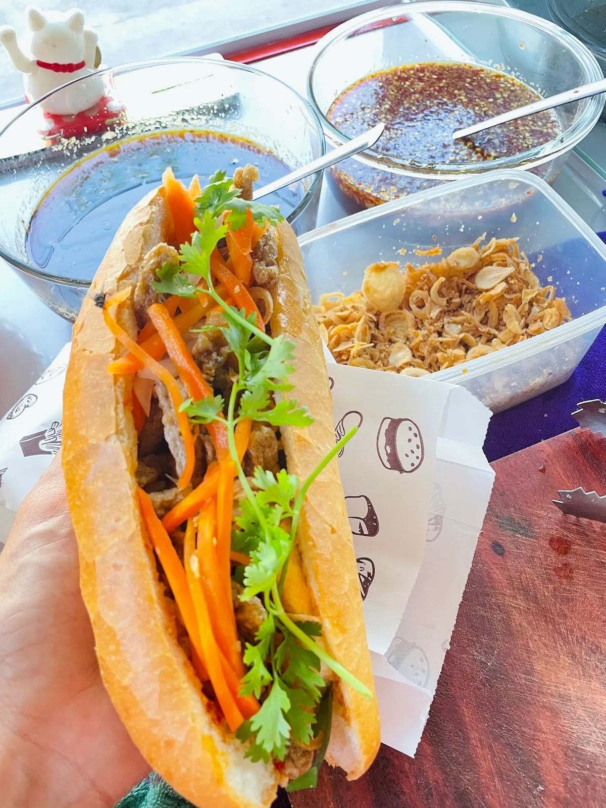 Ma Nguyet shredded fish-cake banh mi — reference photo 2