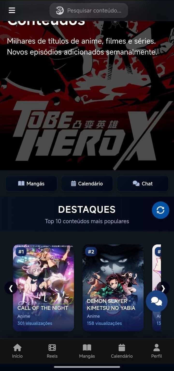 Interface Antagonista TV - Catálogo de Animes e Filmes