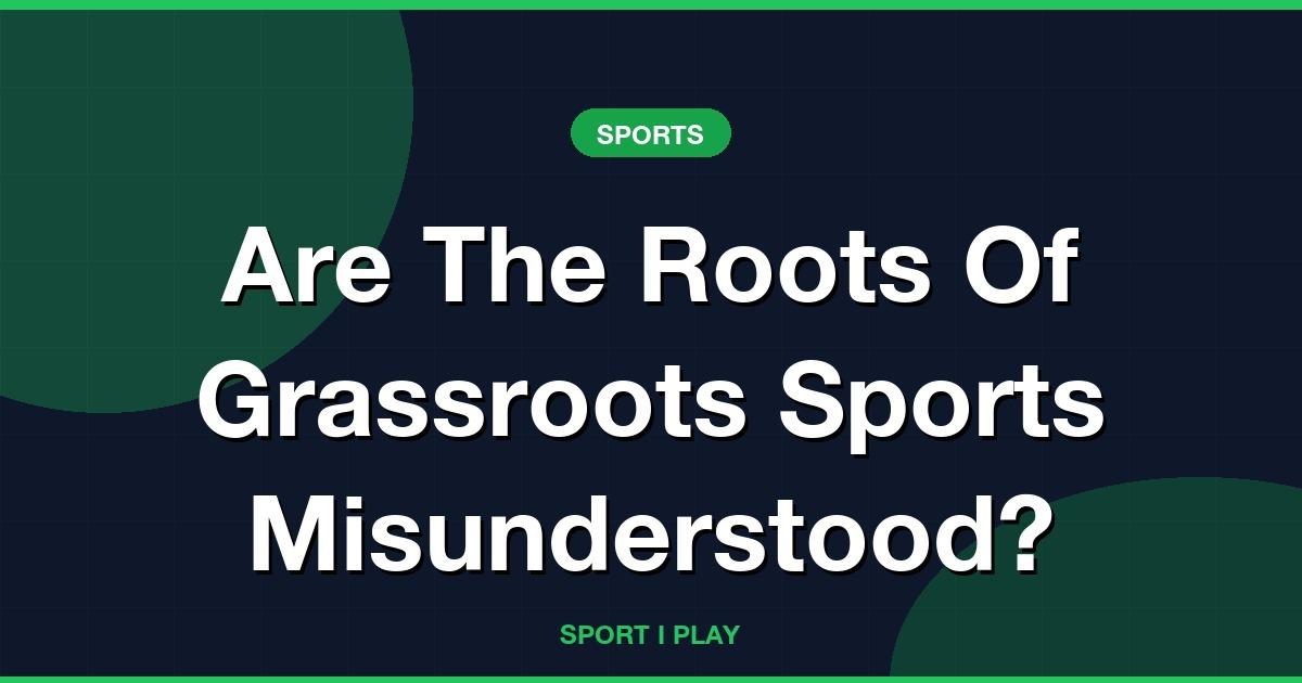 Are The Roots Of Grassroots Sports Misunderstood?