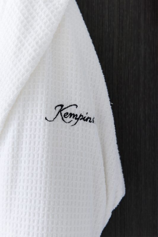 Photo of a Kempins branded bathrobe