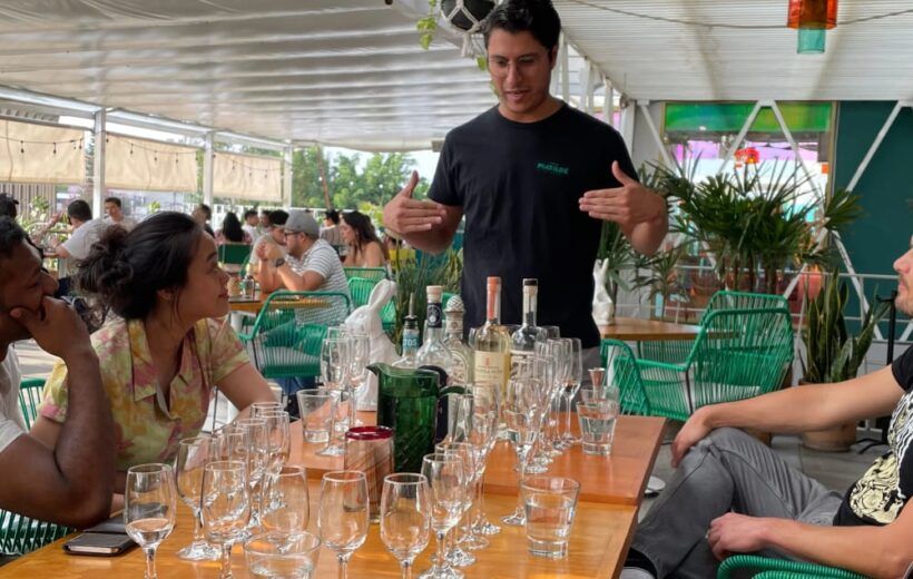 Tasting of agave spirits