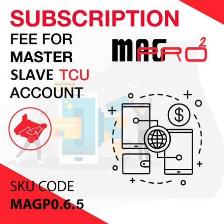 Subscription Fee for a MASTER/SLAVE TCU Manager account – 12 month renewal