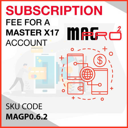 Subscription fee for a MAGPro2 x17 MASTER account – 12 month renewal