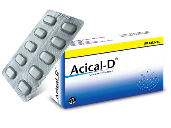 Acical-D 500 mg+200 IU Packaging