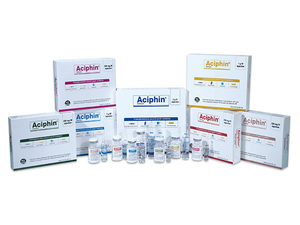 Aciphin 1 gm/vial Packaging