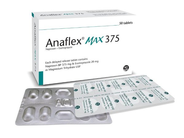 Anaflex Max 500 mg+20 mg Packaging
