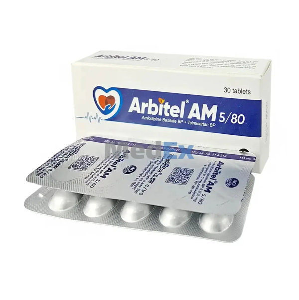 Arbitel AM 5 mg+80 mg Packaging
