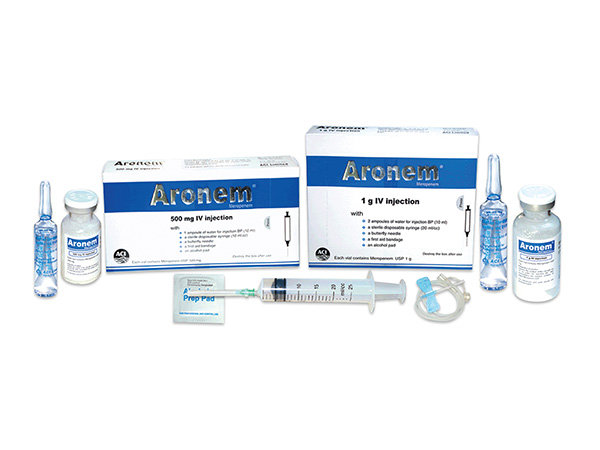Aronem 500 mg/vial Packaging