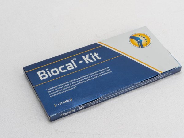Biocal Kit 150 mg+600 mg+400 IU Packaging