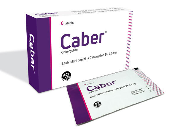 Caber 0.5 mg Packaging
