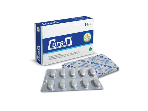 Cora-D 500 mg+200 IU Packaging