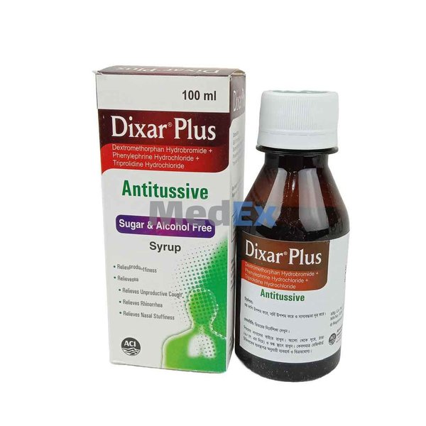 Dixar Plus (20 mg+10 mg+2.5 mg)/5 ml Packaging