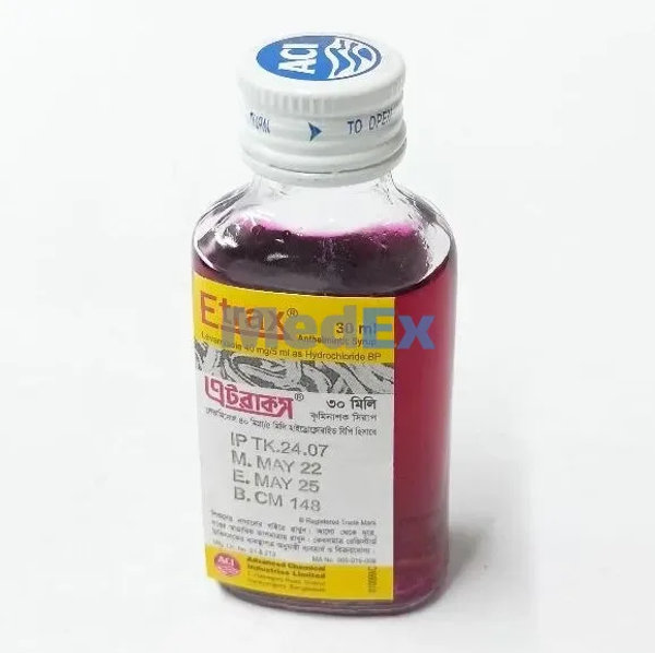 Etrax 40 mg/5 ml Packaging