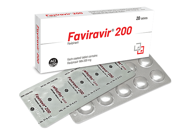 Faviravir 200 mg Packaging