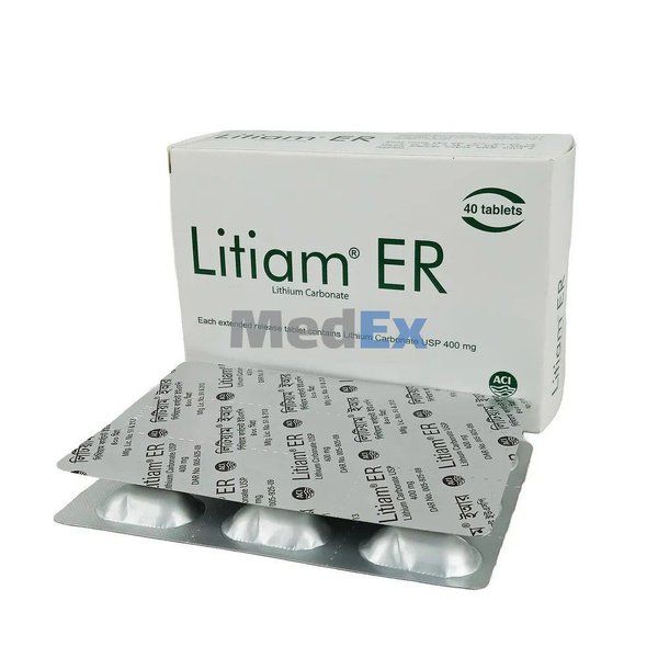 Litiam ER 400 mg Packaging