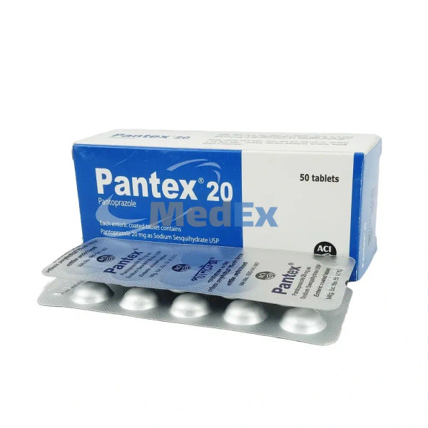 Pantex 20 mg Packaging