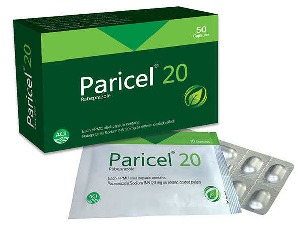 Paricel 20 mg Packaging