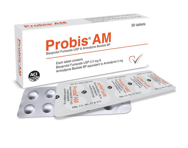Probis AM 2.5 mg+5 mg Packaging