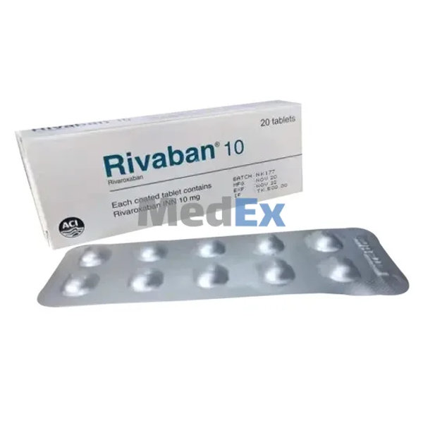 Rivaban 10 mg Packaging