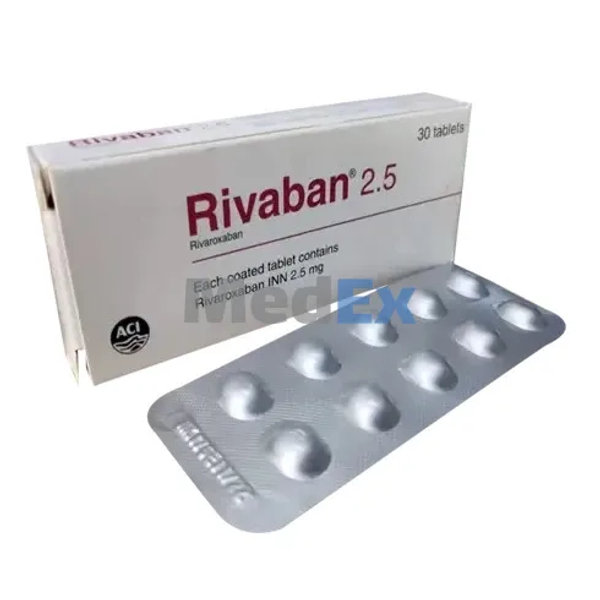 Rivaban 2.5 mg Packaging