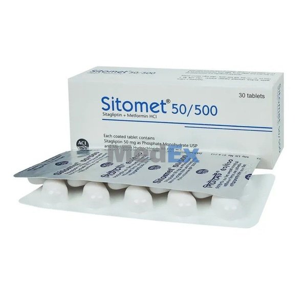 Sitomet 50 mg+500 mg Packaging