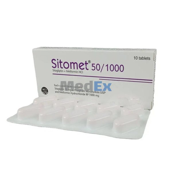Sitomet 50 mg+1000 mg Packaging