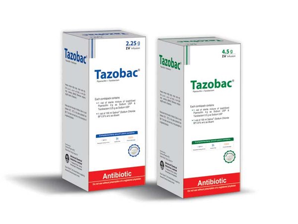 Tazobac (4 gm+0.5 gm)/vial Packaging
