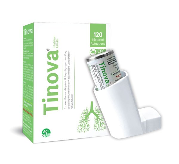 Tinova (100 mcg+6 mcg+10 mcg)/puff Packaging