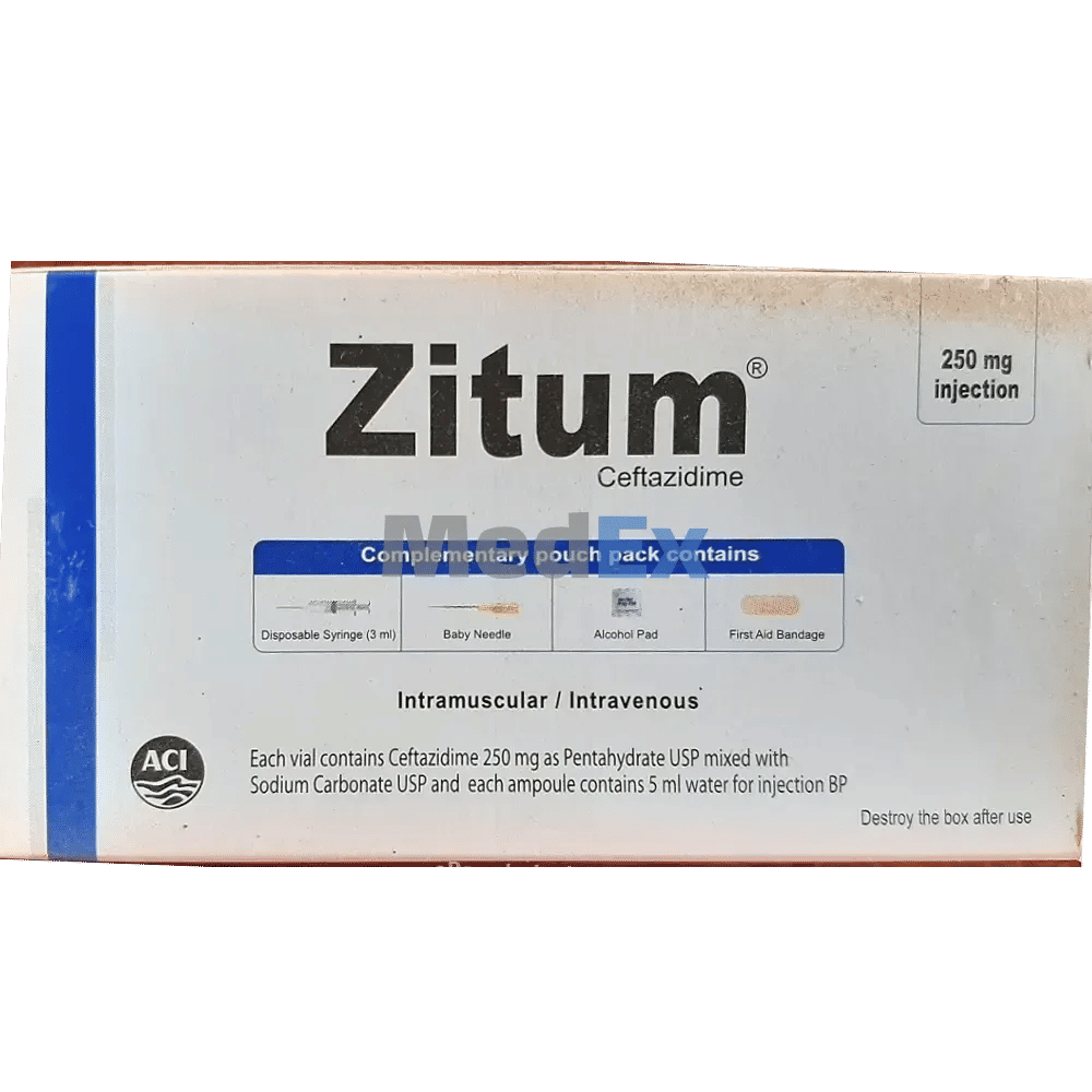 Zitum 250 mg/vial Packaging