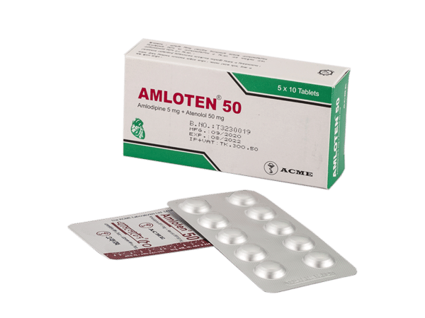 Amloten 5 mg+50 mg Packaging