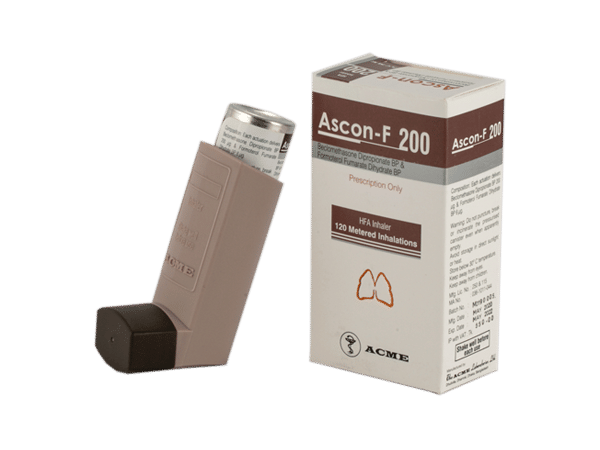 Ascon-F (200 mcg+6 mcg)/puff Packaging