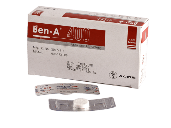 Ben-A 400 mg Packaging
