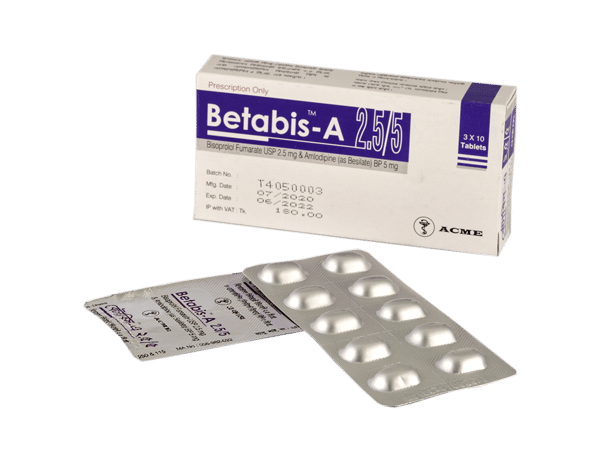 Betabis 2.5 mg Packaging