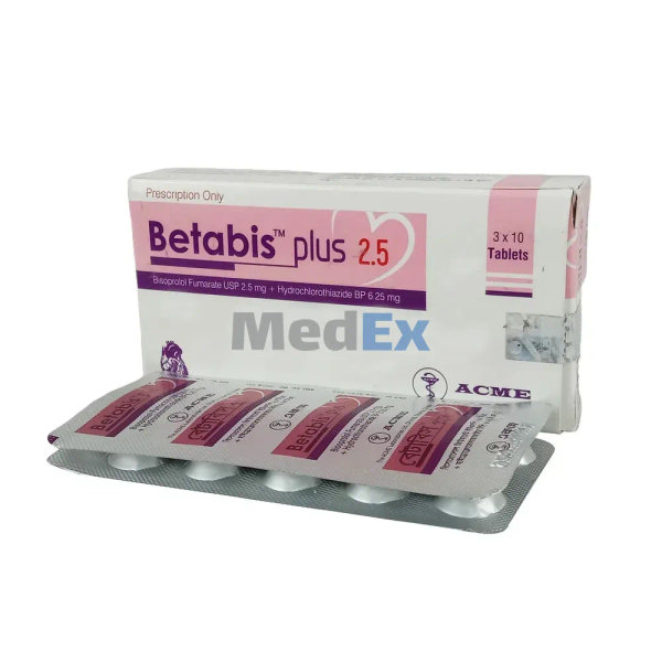 Betabis Plus 2.5 mg+6.25 mg Packaging