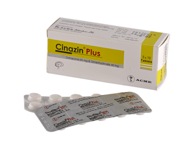 Cinazin Plus 20 mg+40 mg Packaging