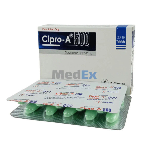 Cipro-A 500 mg Packaging