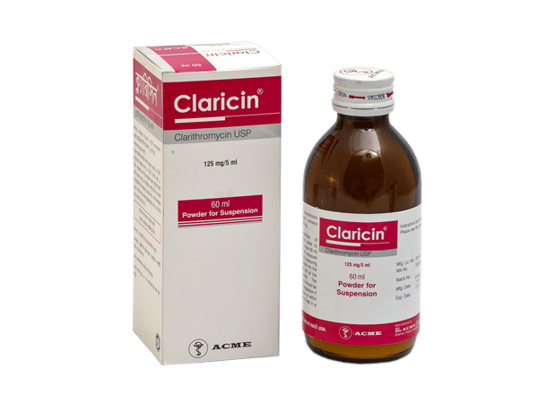 Claricin 125 mg/5 ml Packaging