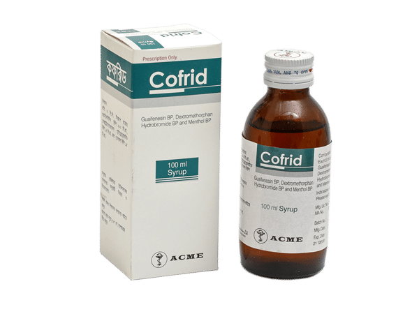 Cofrid (200 mg+15 mg+15 mg)/5 ml Packaging