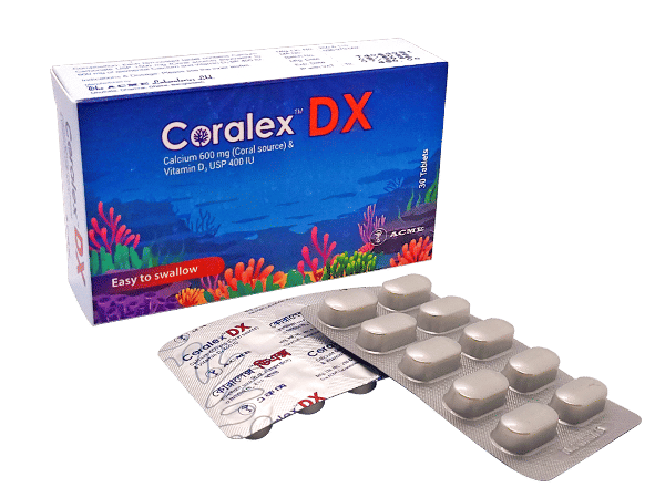 Coralex DX 600 mg+400 IU Packaging