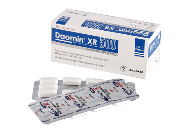 Daomin XR 500 mg Packaging