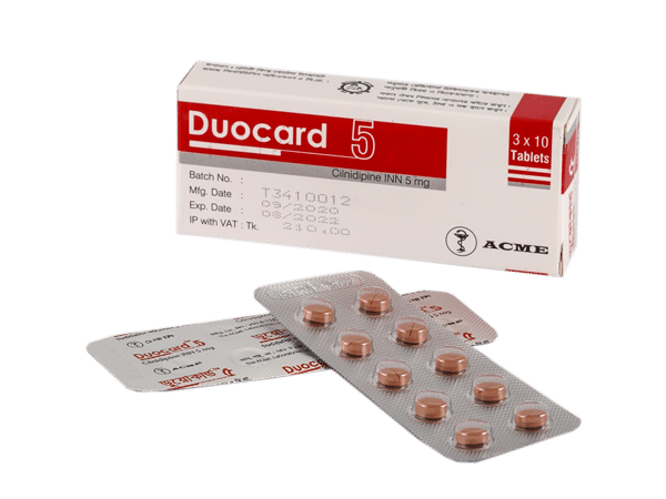 Duocard 5 mg Packaging