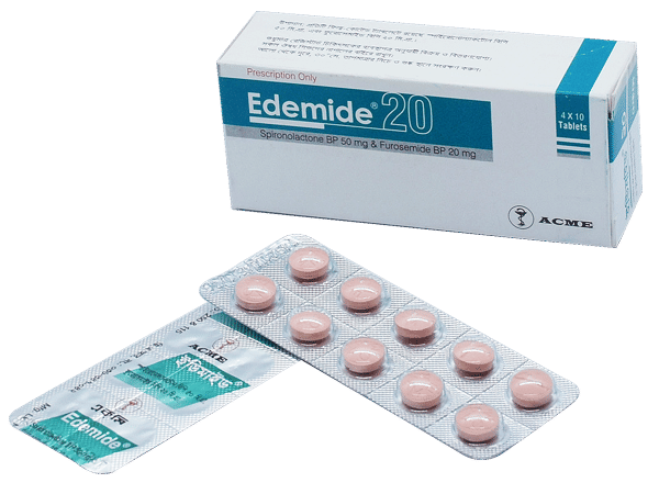Edemide 20 mg+50 mg Packaging