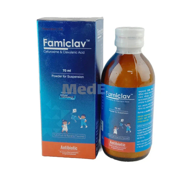 Famiclav (125 mg+31.25 mg)/5 ml Packaging