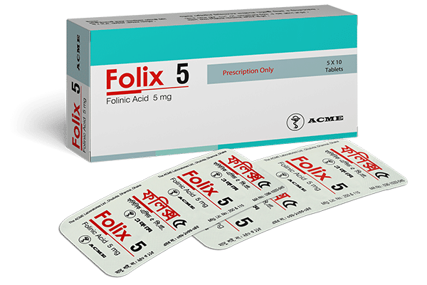 Folix 5 mg Packaging