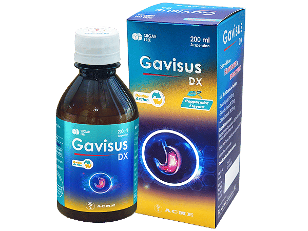 Gavisus (500 mg+267 mg+160 mg)/10 ml Packaging
