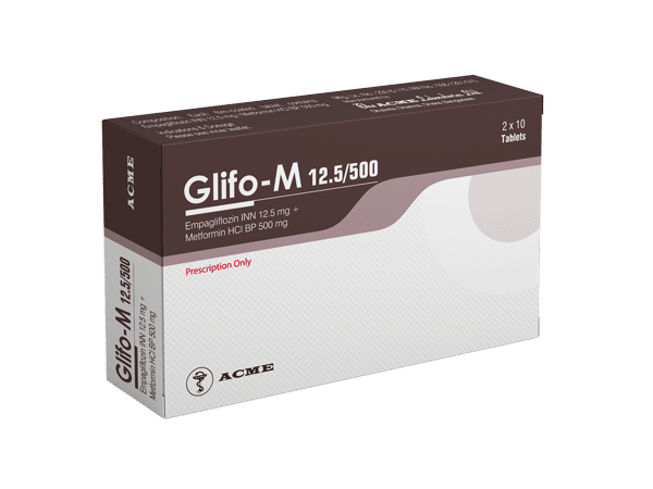 Glifo-M 12.5 mg+500 mg Packaging