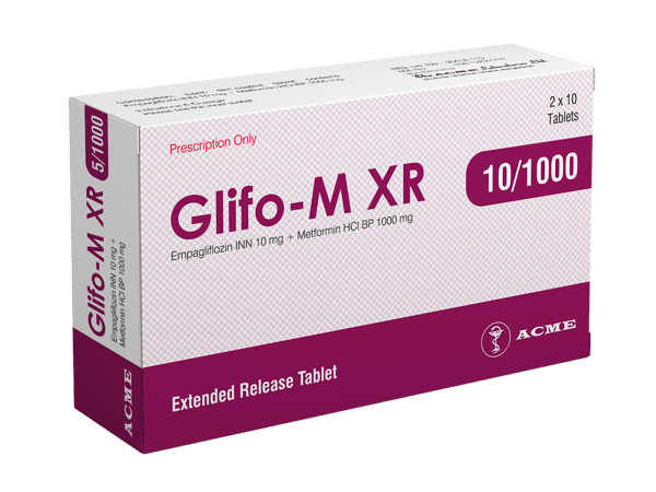 Glifo-M XR 10 mg+1000 mg Packaging