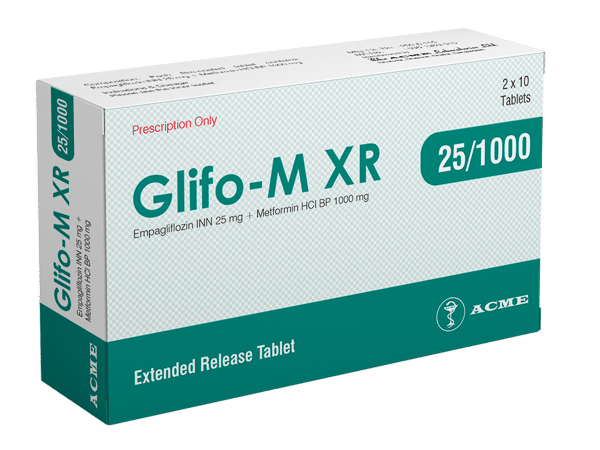 Glifo-M XR 25 mg+1000 mg Packaging