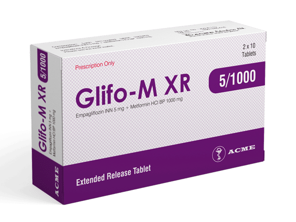 Glifo-M XR 5 mg+1000 mg Packaging