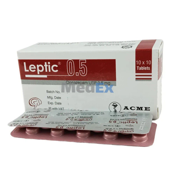 Leptic 0.5 mg Packaging